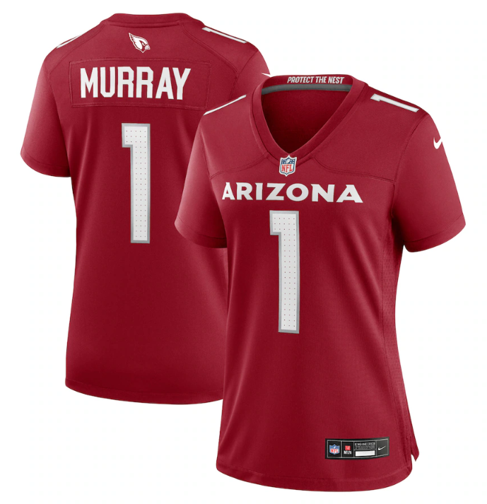 Women's Arizona Cardinals #1 Kyler Murray New Red Stitched Game Jersey(Run Small)